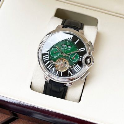 Cartier Stainless Steel Automatic Movement 44*12MM Business Men Green Wrist Watch